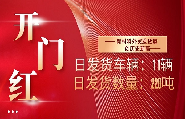 起步即是沖刺！新材料公司外貿(mào)單日發(fā)貨量創(chuàng)歷史新高